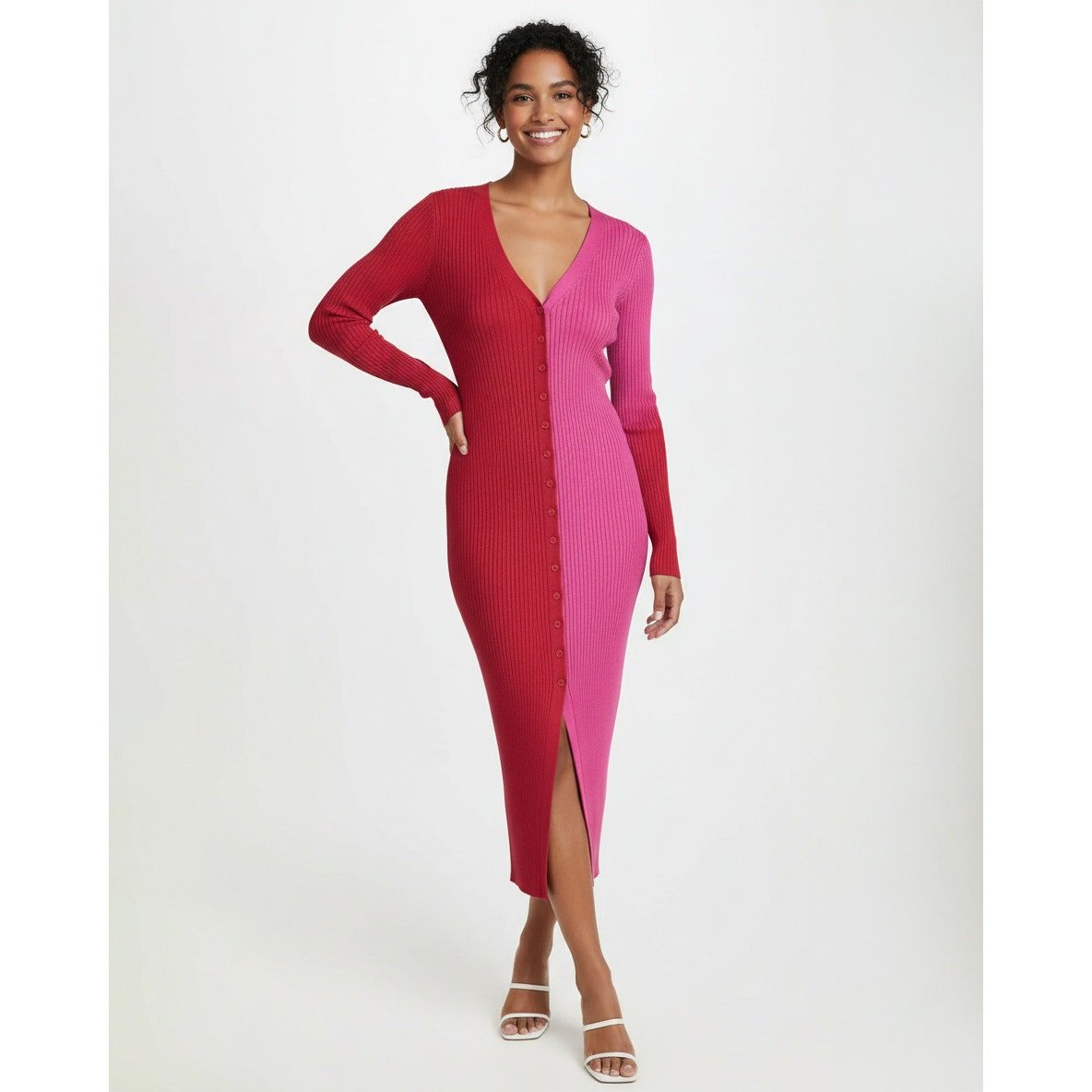 Staud Pink Shoko Midi Dress - Wind & Song