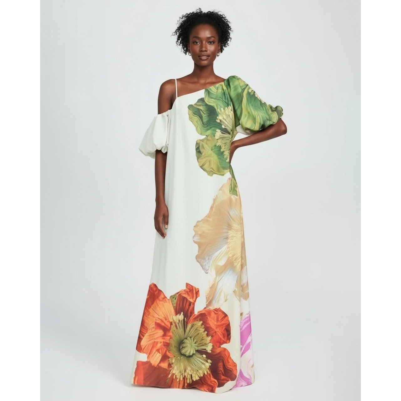 STINE GOYA Floral Asymmetric Payton Dress - Wind & Song