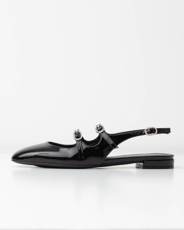 Stuart Weitzman Clarice Patent Leather Slingback Flats - Wind & Song