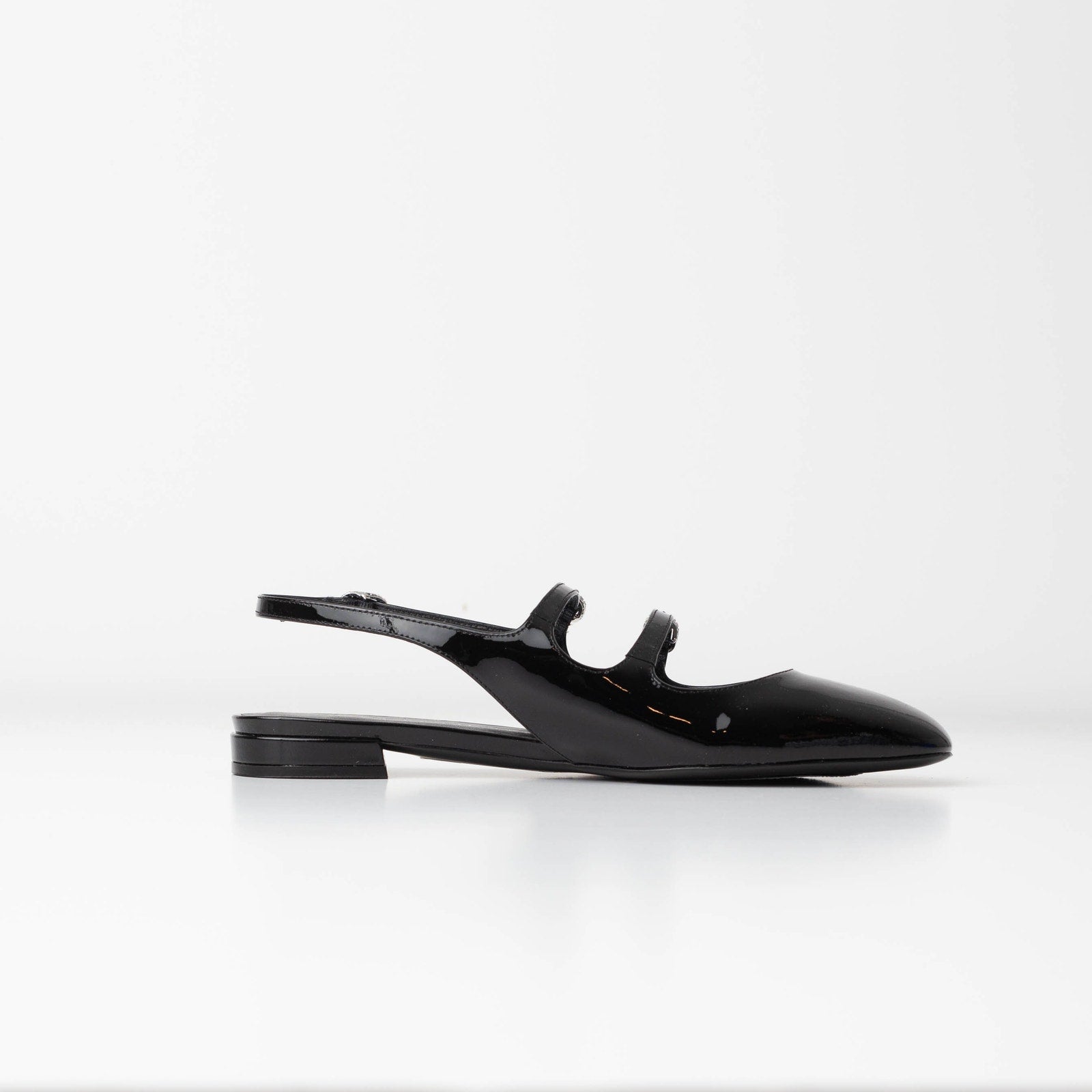 Stuart Weitzman Clarice Patent Leather Slingback Flats - Wind & Song