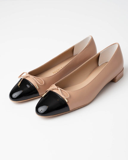 Stuart Weitzman Sleek Bow Leather Ballerina Flats - Wind & Song