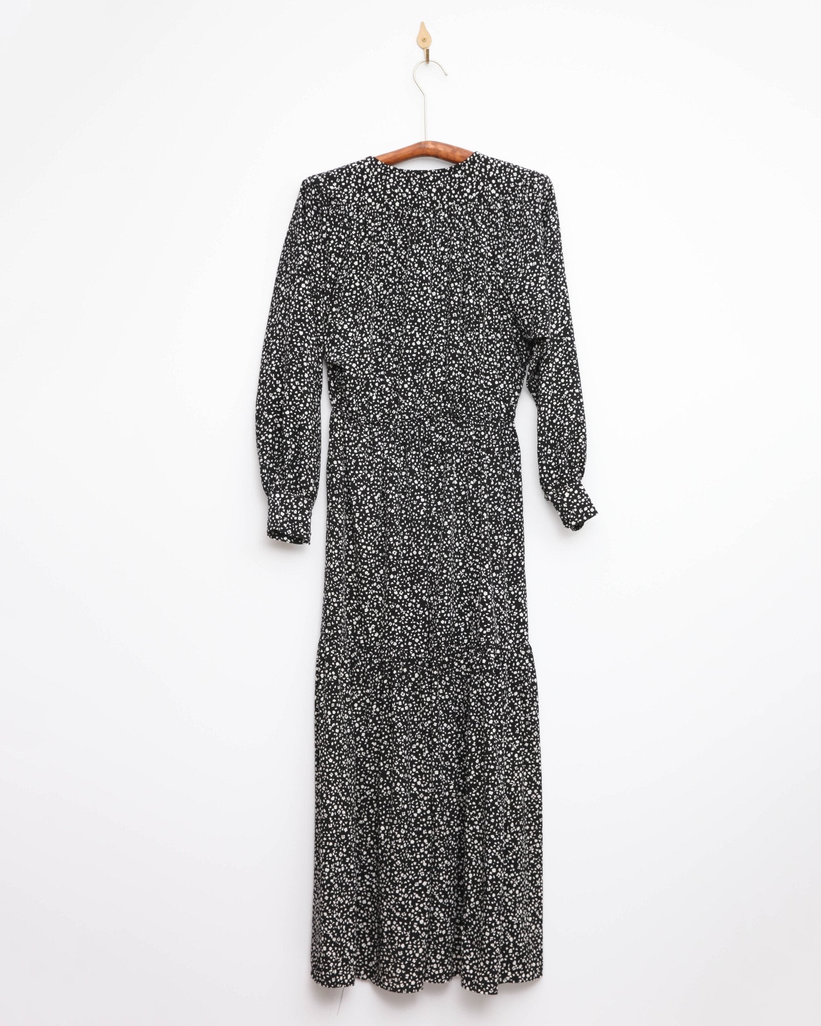 Sweet Baby Jamie Black Ditsy Midi Dress - Wind & Song