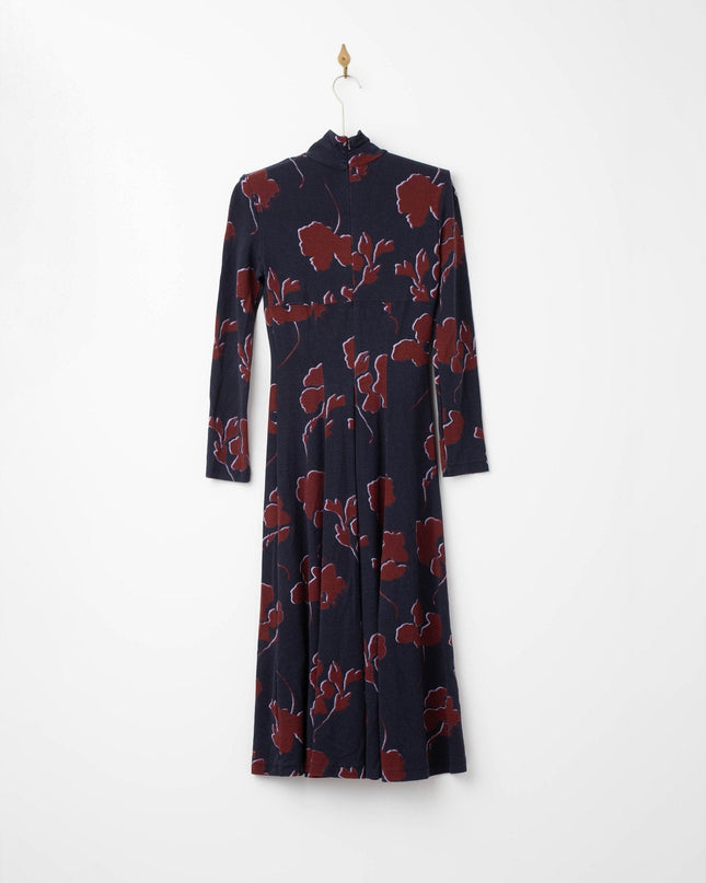 Tanya Taylor Thea long - sleeve floral turtleneck midi dress - Wind & Song
