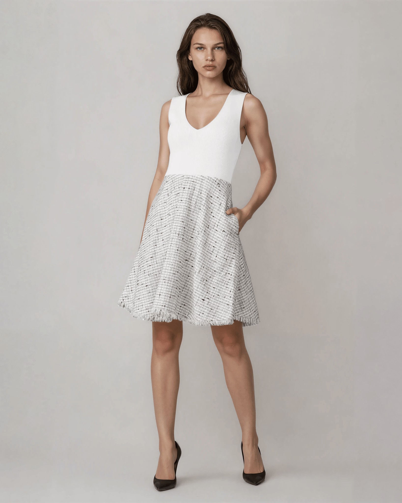 Ted Baker Adalad Dress in White - Wind & Song