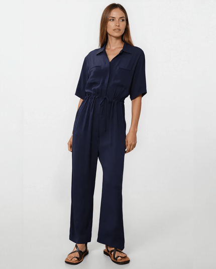 Thakoon Collective Navy Short Sleeve Jumpsuit - Wind & Song