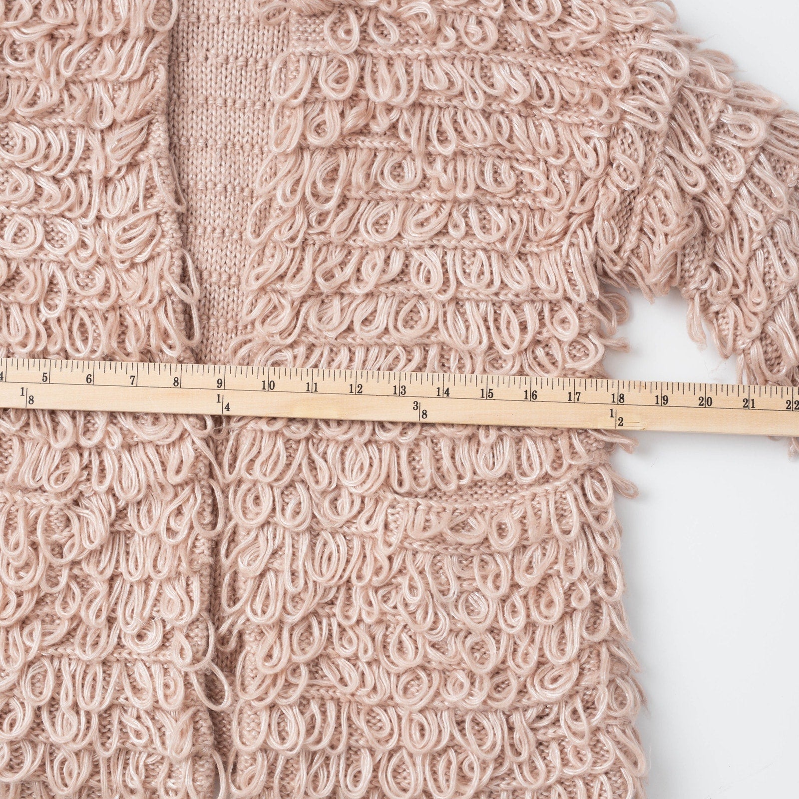 The Great. The Short Monster Loop Knit Cardigan Sweater Open Front TanAIAI - Wind & Song