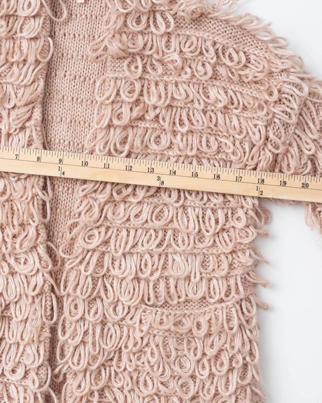 The Great. The Short Monster Loop Knit Cardigan Sweater Open Front TanAIAI - Wind & Song