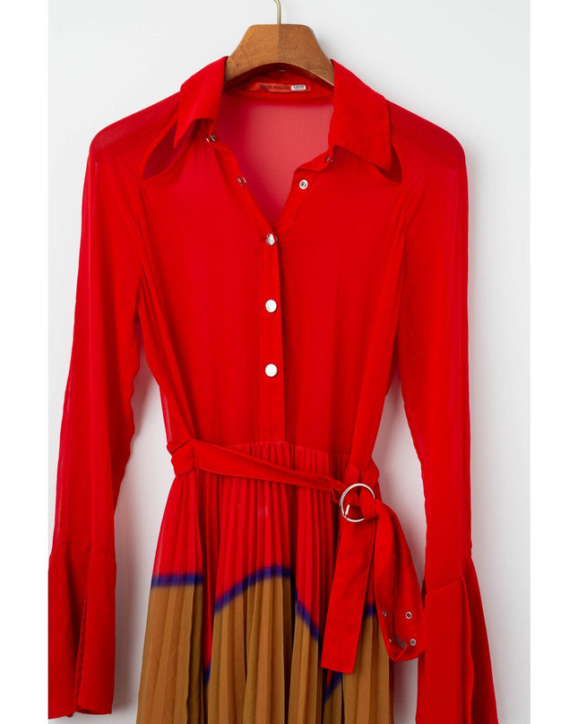 Thebe Magugu Gradient Pleated Chiffon Dress - Wind & Song