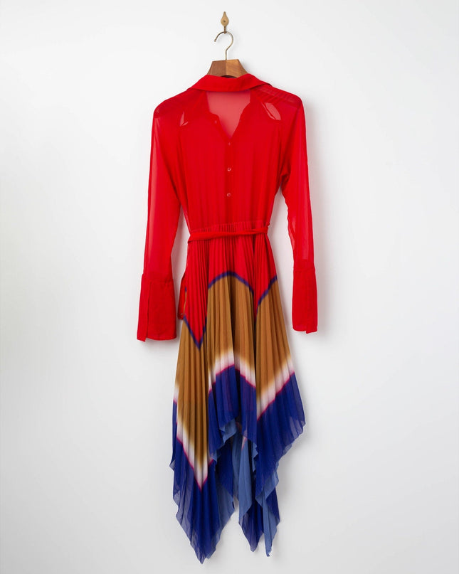 Thebe Magugu Gradient Pleated Chiffon Dress - Wind & Song