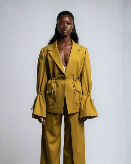 Thebe Magugu Toggle Waist Tailored Jacket Size M - Wind & Song