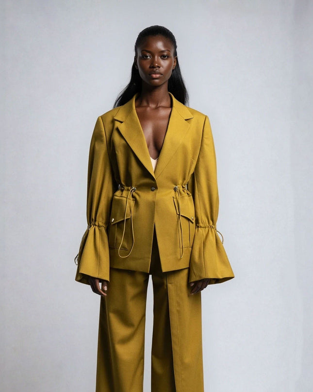 Thebe Magugu Toggle Waist Tailored Jacket Size M - Wind & Song