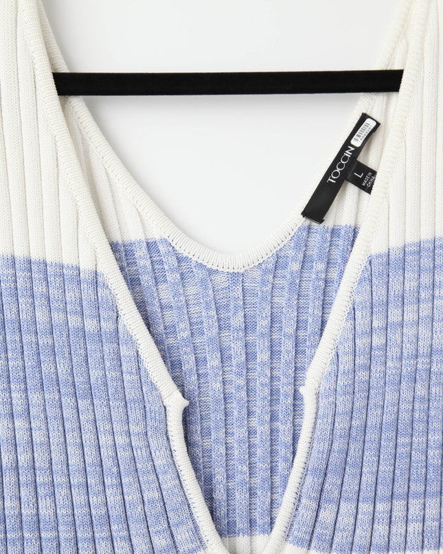 Toccin Sadie Sleeveless Striped Midi Dress - Size XL - Wind & Song