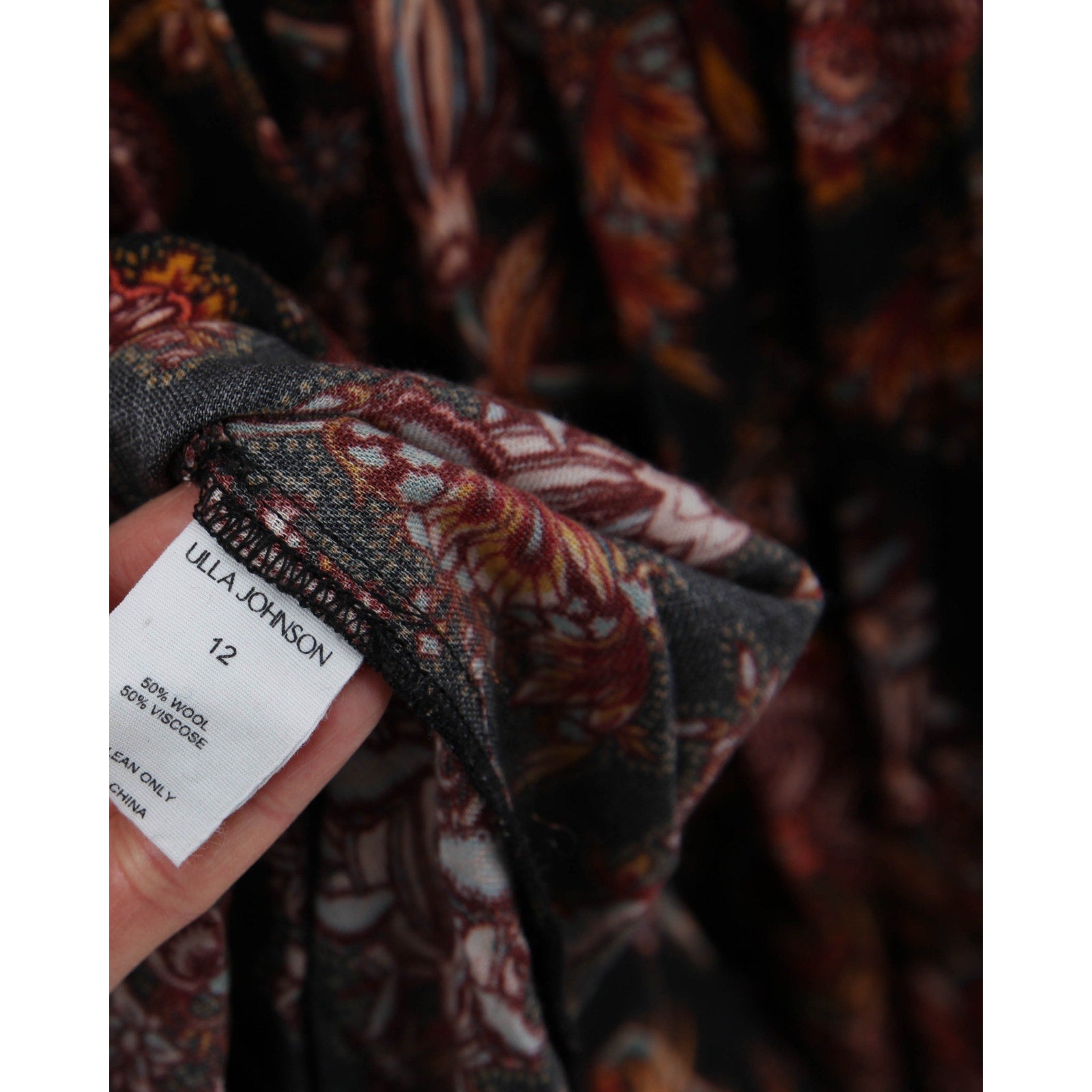 Ulla Johnson Celia Pleated Paisley - print Midi Dress - Wind & Song