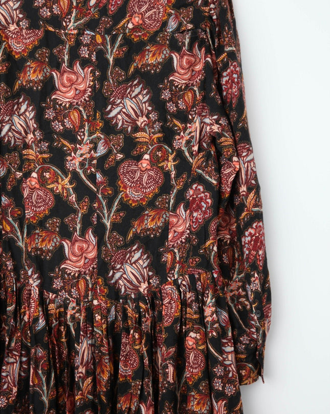 Ulla Johnson Celia Pleated Paisley - print Midi Dress - Wind & Song