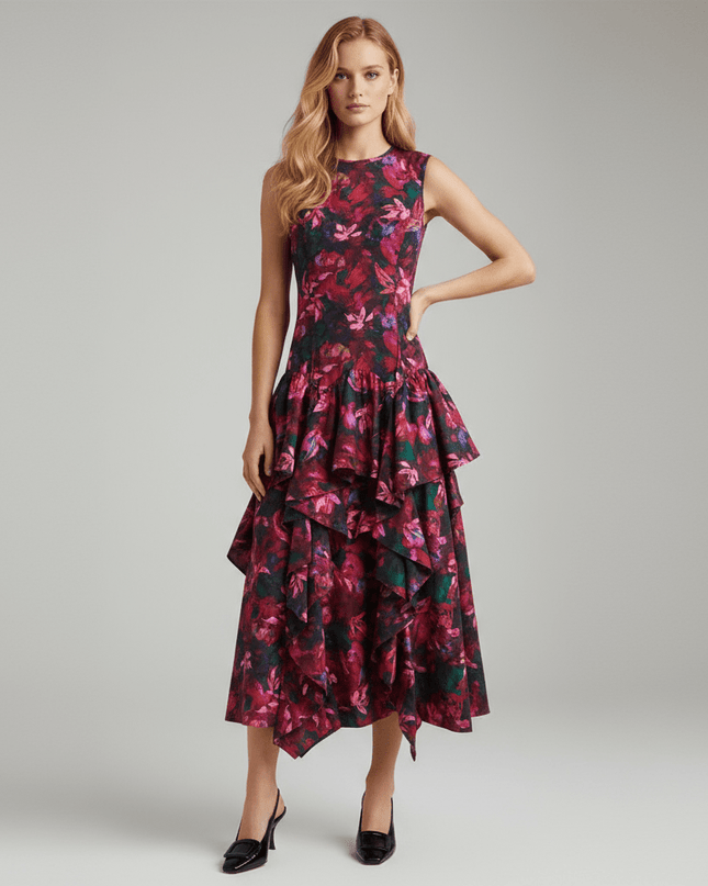 Ulla Johnson Pink Floral Mural Dress - Wind & Song