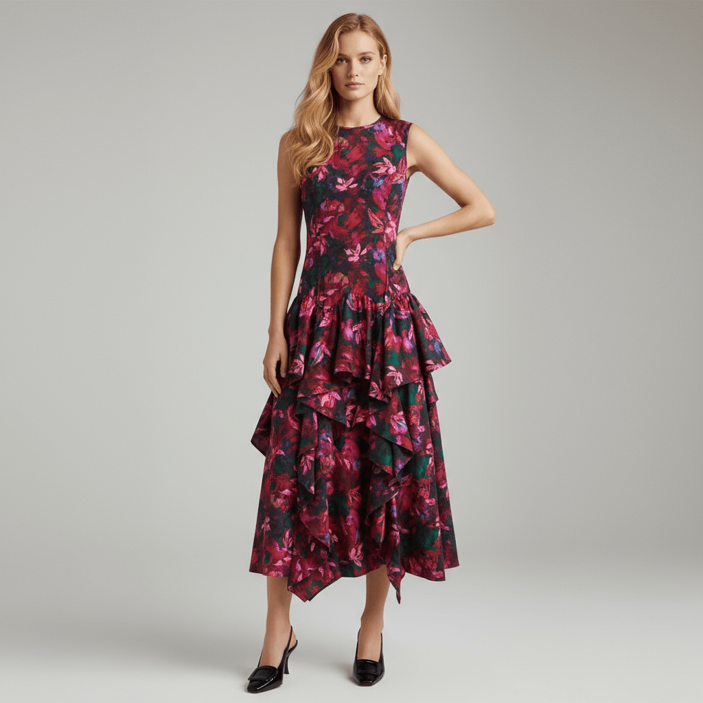 Ulla Johnson Pink Floral Mural Dress - Wind & Song