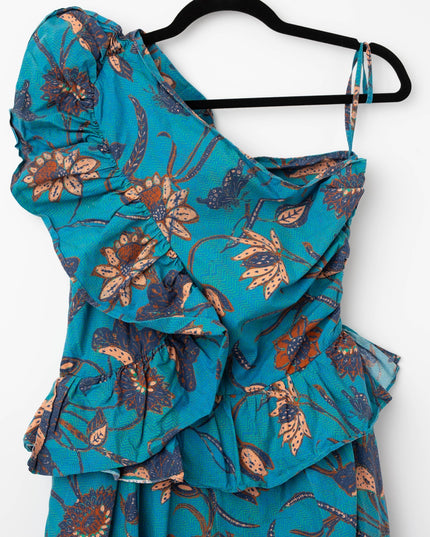 Ulla Johnson Solana Asymmetrical Jumpsuit – Blue Floral - Wind & Song