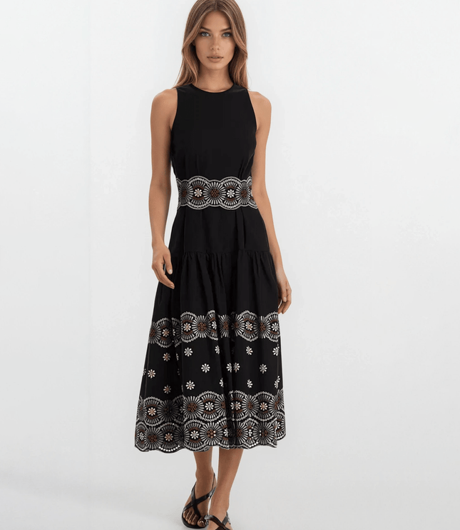 Vanessa Bruno Alais Embroidered Midi Dress - Wind & Song