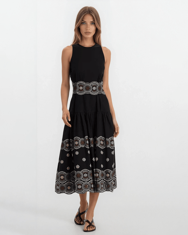 Vanessa Bruno Alais Embroidered Midi Dress - Wind & Song