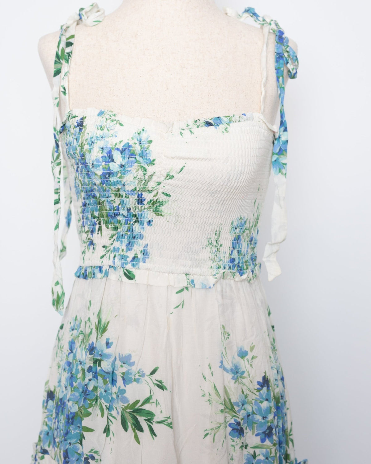 Yumi Kim Light Blue Floral Tiered Maxi Dress – Size US S - Wind & Song
